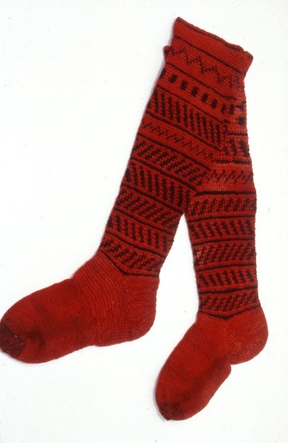 Historic stockings in the National Museum of Finland KA4166